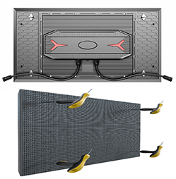 OFM Series Hiki ke komo i waho 2ftx1ft IP68 ʻōlinolino kiʻekiʻe Modular Led cabinet kākoʻo 90° kihi alakaʻi i ka pā wikiō a me LED cube